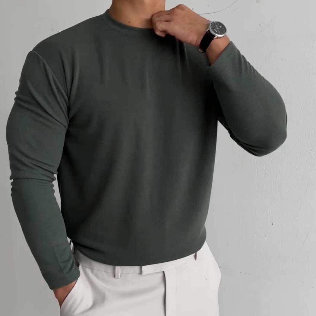 Camiseta interior de hombre engrosada de dralón para otoño e invierno