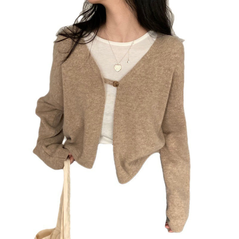 Casual All-match Knitted Cardigan Sweater