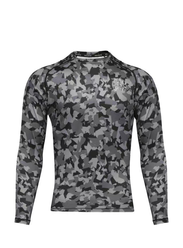 Camiseta deportiva elástica Camo Mangas raglán