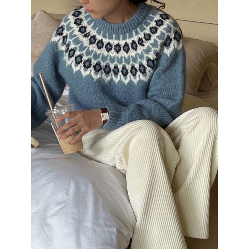 Ethnic Style Pullover Leisure All-matching Knitted Sweater