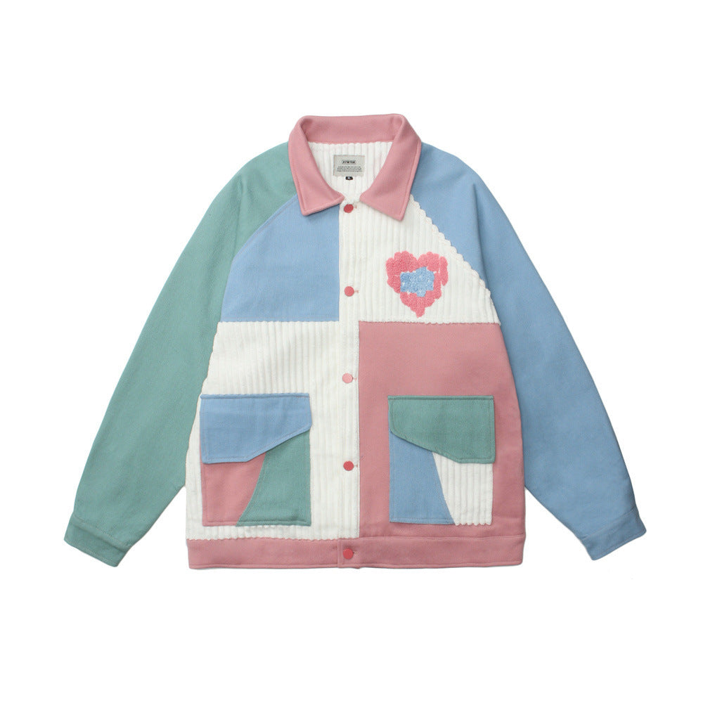 Chaqueta Love de colores irregulares para mujer