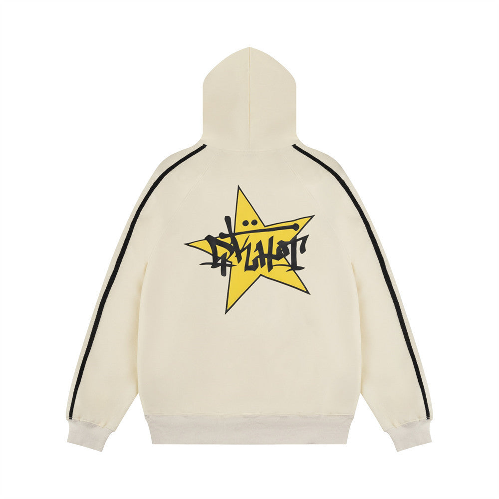 Loose Stars Bar Hooded Sweater