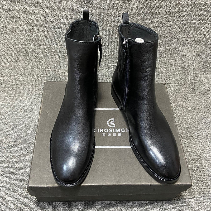 Botas cortas con cremallera superior para hombre