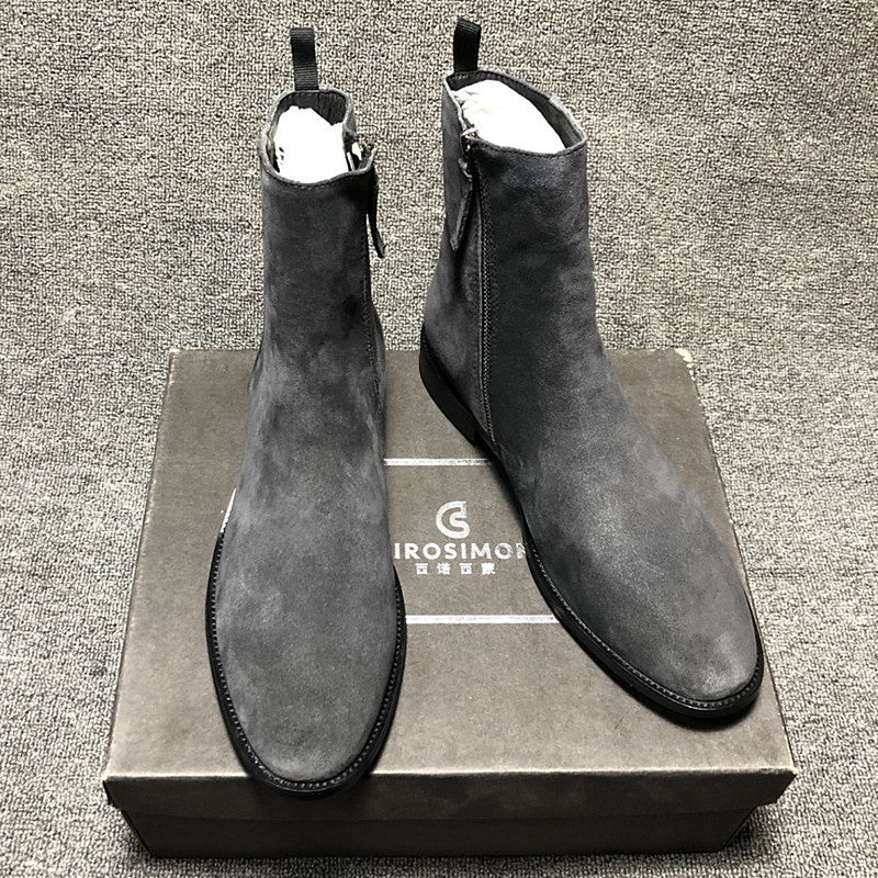 Botas cortas con cremallera superior para hombre