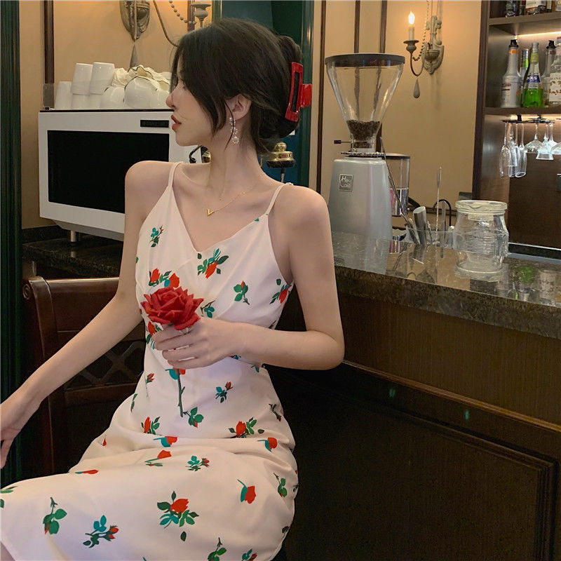 Fashion Sleeveless Floral Sling Dress