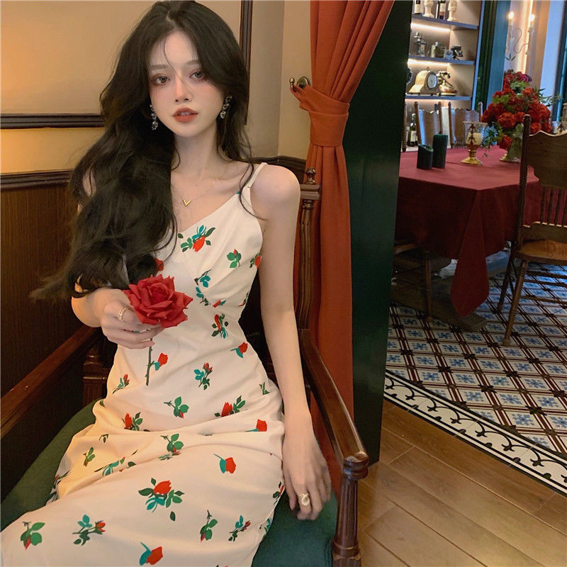 Fashion Sleeveless Floral Sling Dress