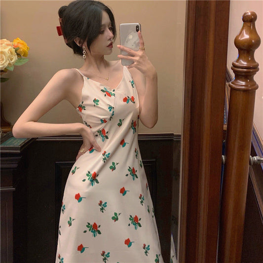 Fashion Sleeveless Floral Sling Dress