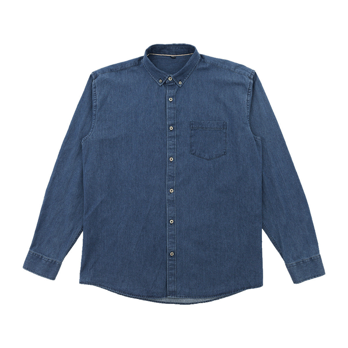 Camisa denim manga larga para hombre