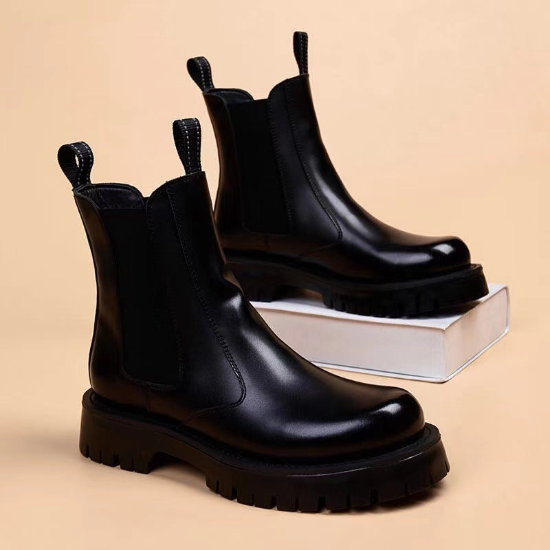 Botas Dr Martens con forro polar de invierno estilo coreano para hombre