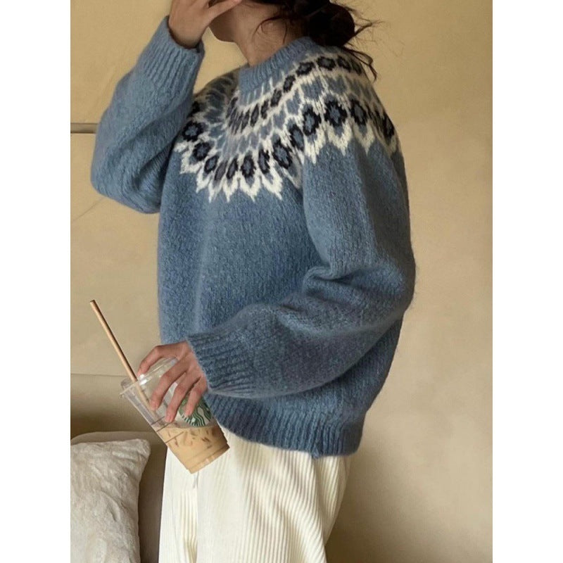 Ethnic Style Pullover Leisure All-matching Knitted Sweater