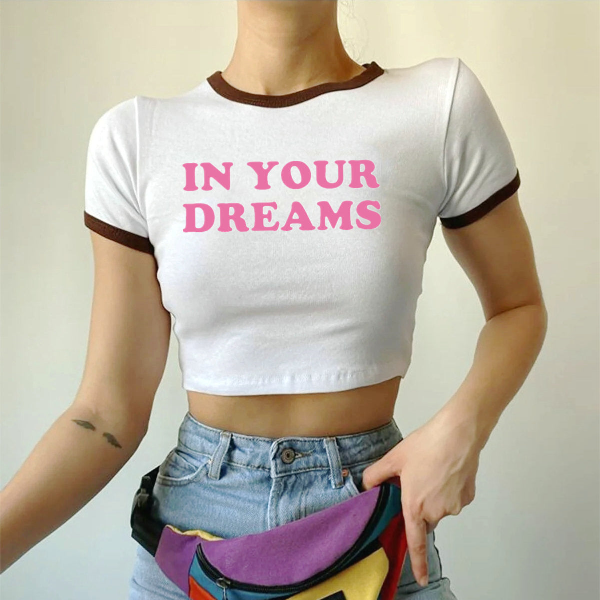 Polera manga corta con estampado IN YOUR DREAMS