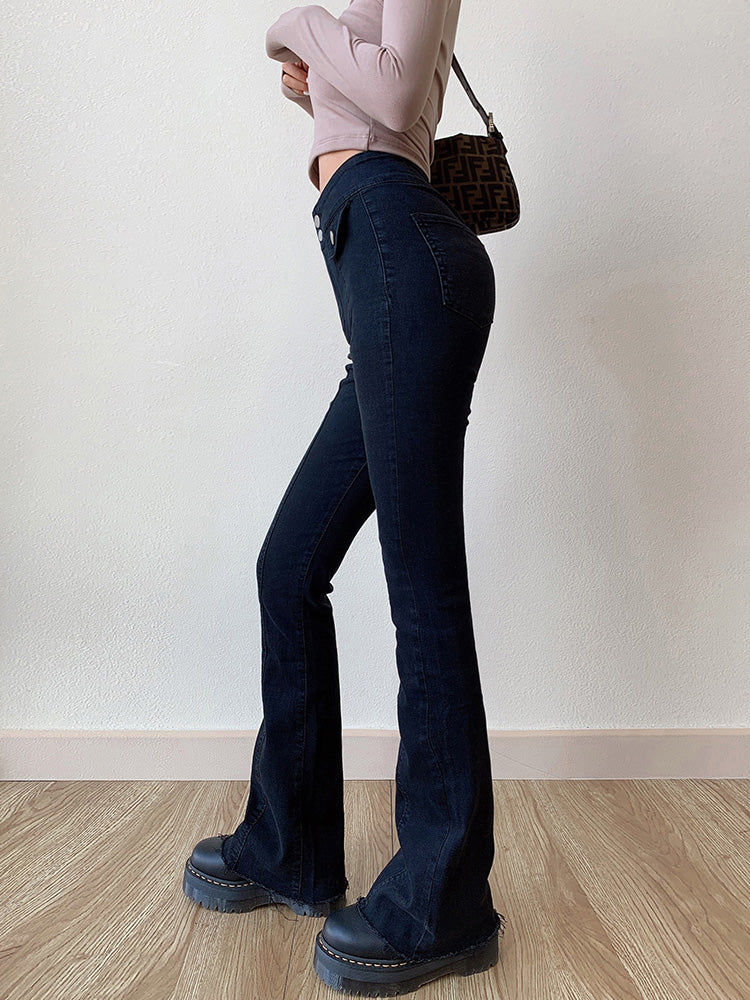 Jeans American Retro Slim con bolsillo y doble botón