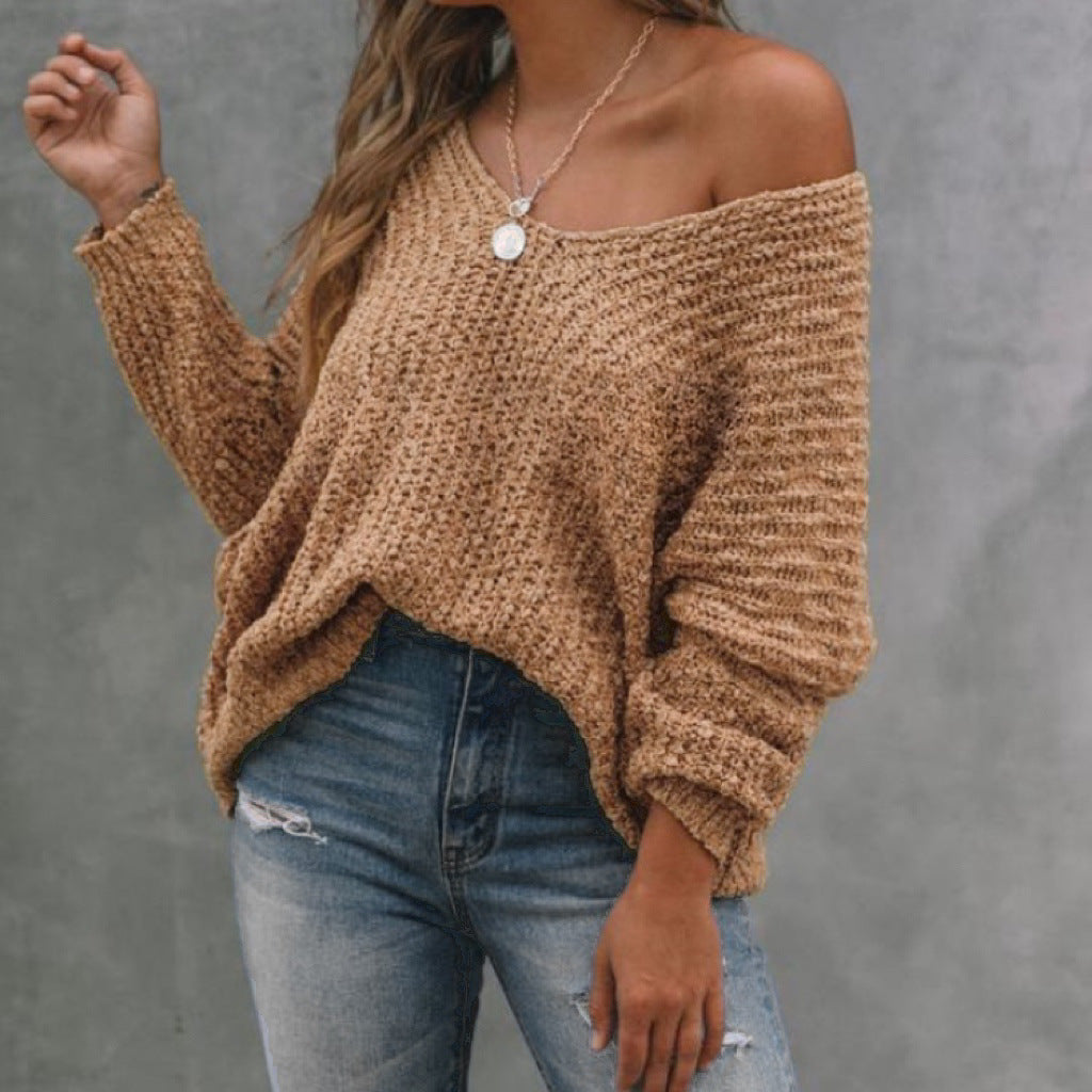 Knitted Hollow Bottom Shirt With Feminine Commuting Style Pullover