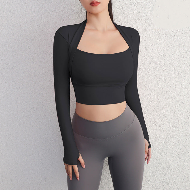 Crop Top de entrenamiento secado rápido con almohadilla para el pecho