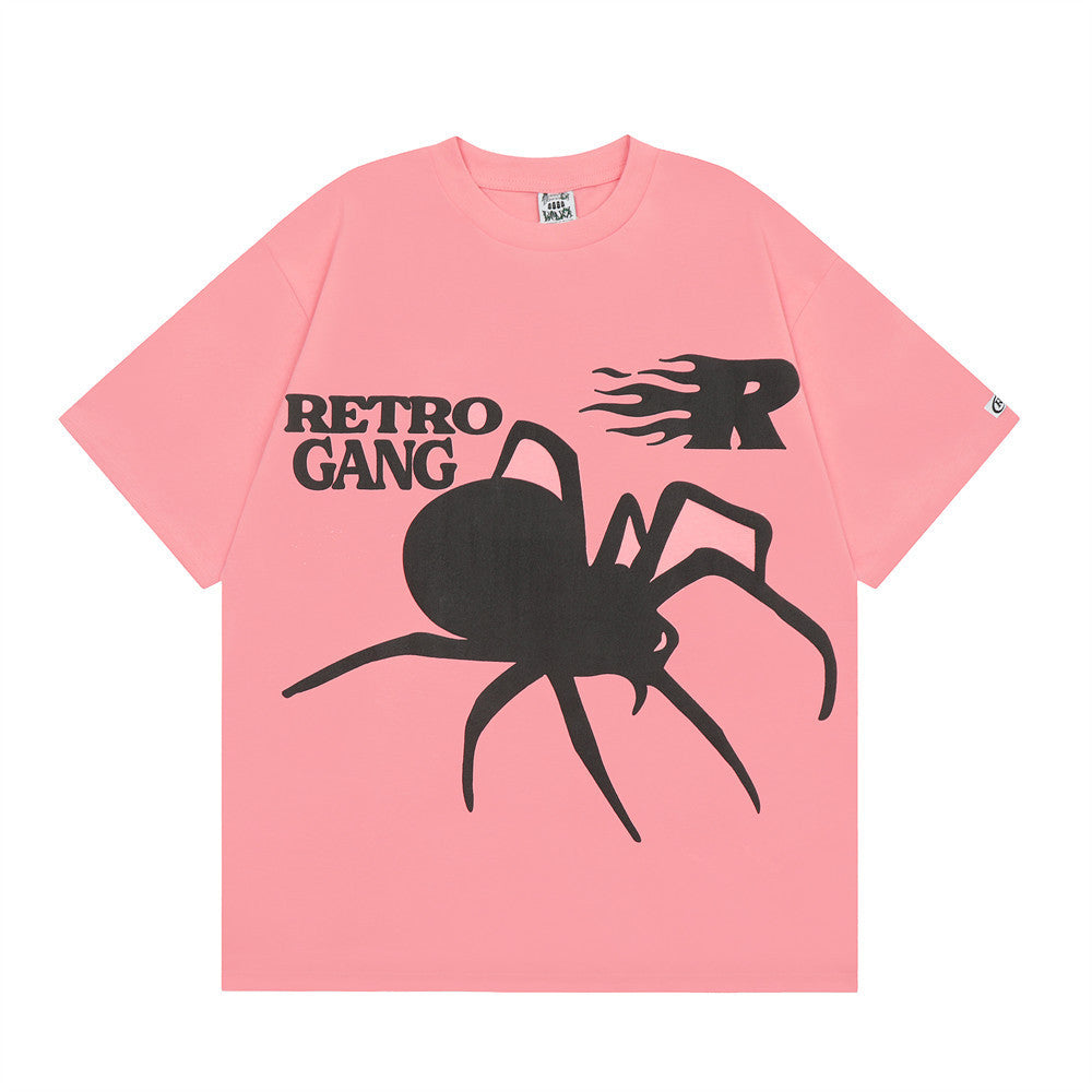 Polera de manga corta con estampado de araña