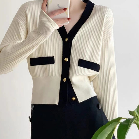 Autumn And Winter Korean Style Simple Loose Temperament Sweater Cardigan