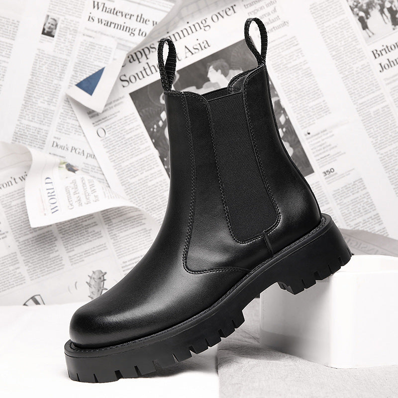 Botas Dr Martens con forro polar de invierno estilo coreano para hombre