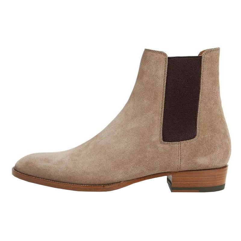 Botas Martin bajas de cuero nobuck con punta para hombre