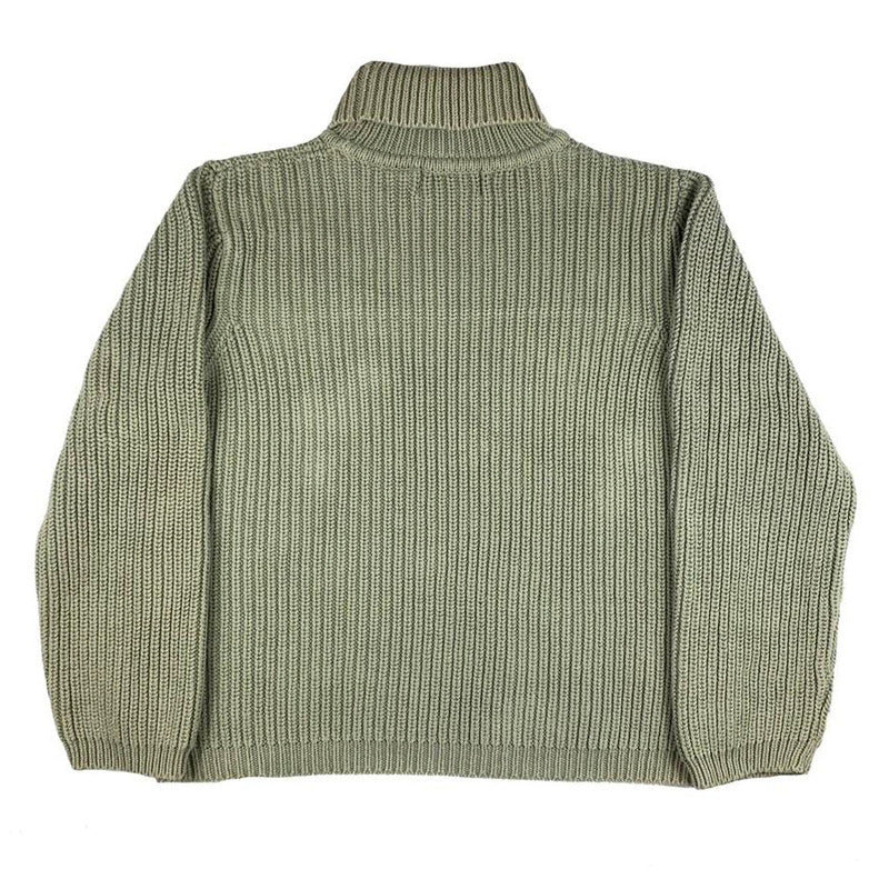 Suéter casual de cuello alto suelto para hombre