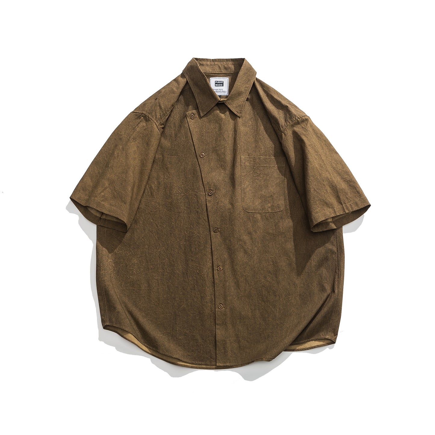 Japanese Trendy Fashion Leisure Washed-out Shirt