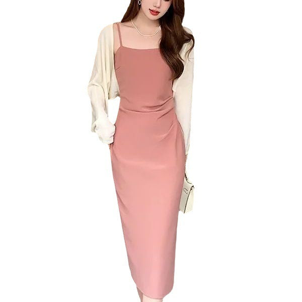 French Suspender Skirt Elegant Slim-fit Hip Skirt Dress