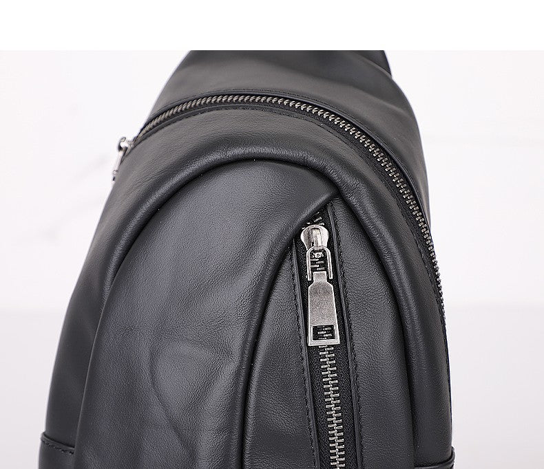 Bolso de pecho de cuero genuino para hombre