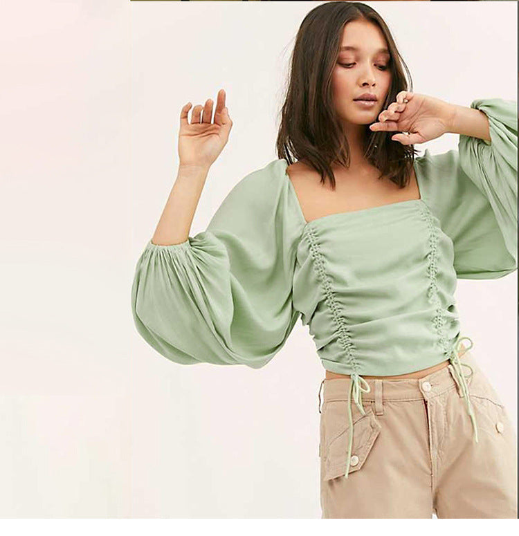 Crop Top verde matcha mujer