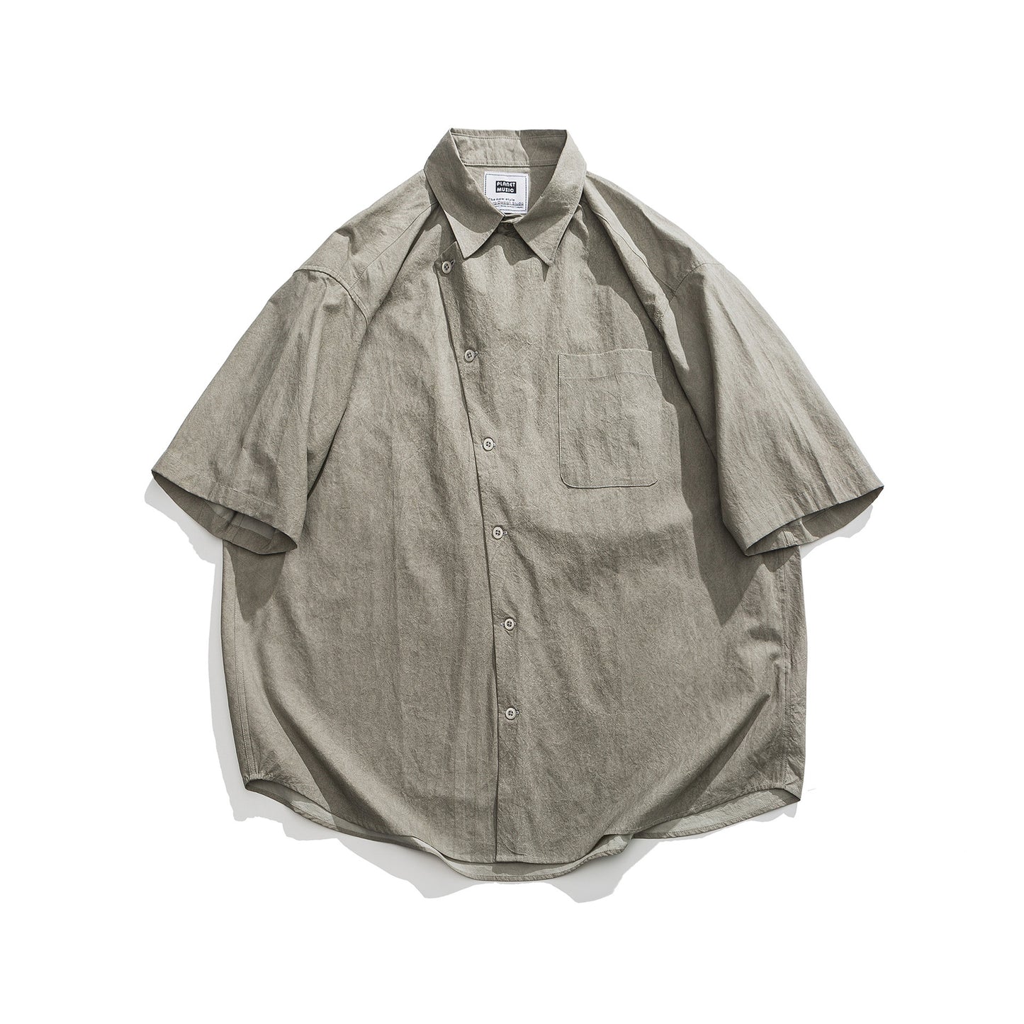 Japanese Trendy Fashion Leisure Washed-out Shirt