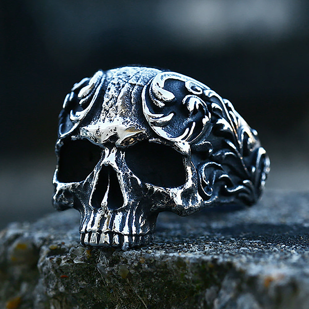 Anillo de hombre punk dominante de acero inoxidable