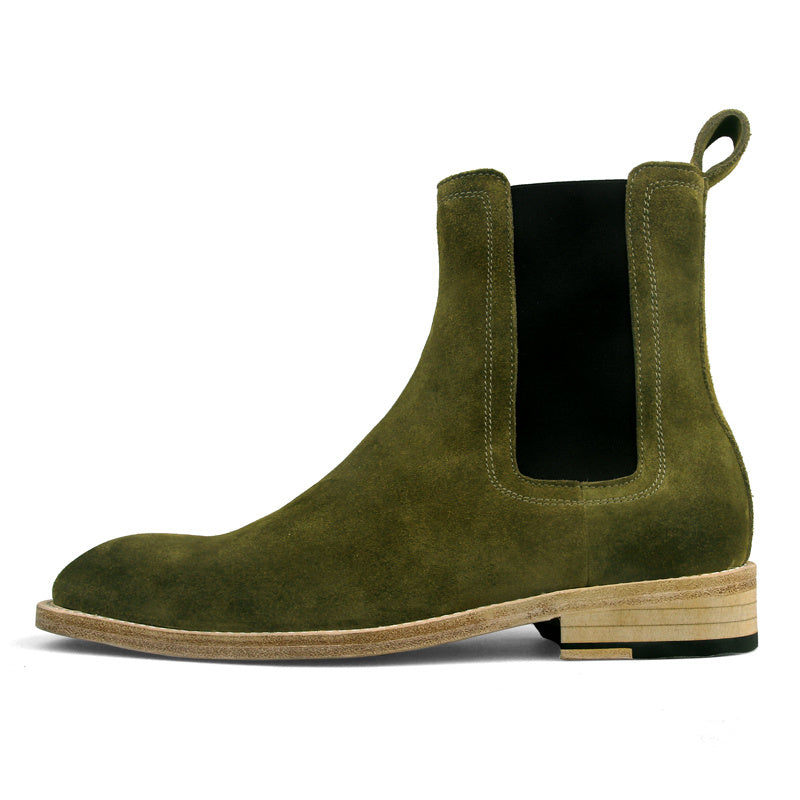 Botas hechas a mano de cuero genuino retro para hombre