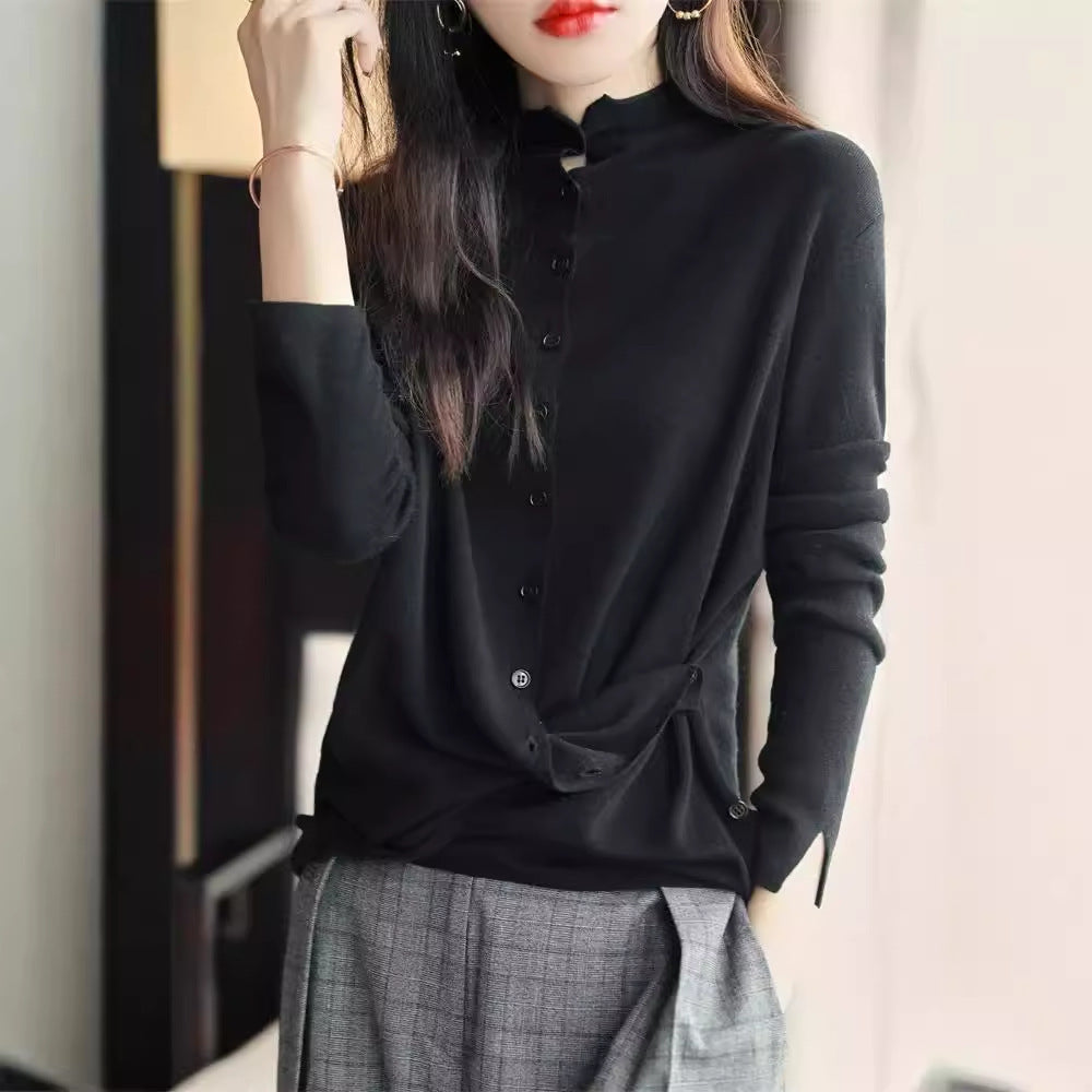 Women's Autumn Long Sleeve Thin Sweater Coat Cardigan