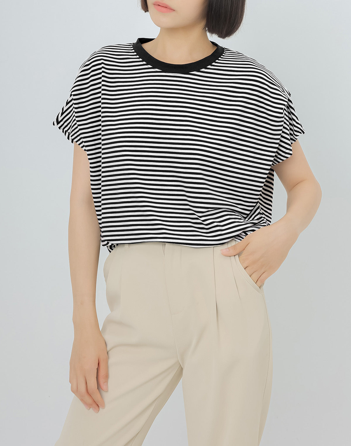 Summer Stripes T-shirt Women's Cotton Loose