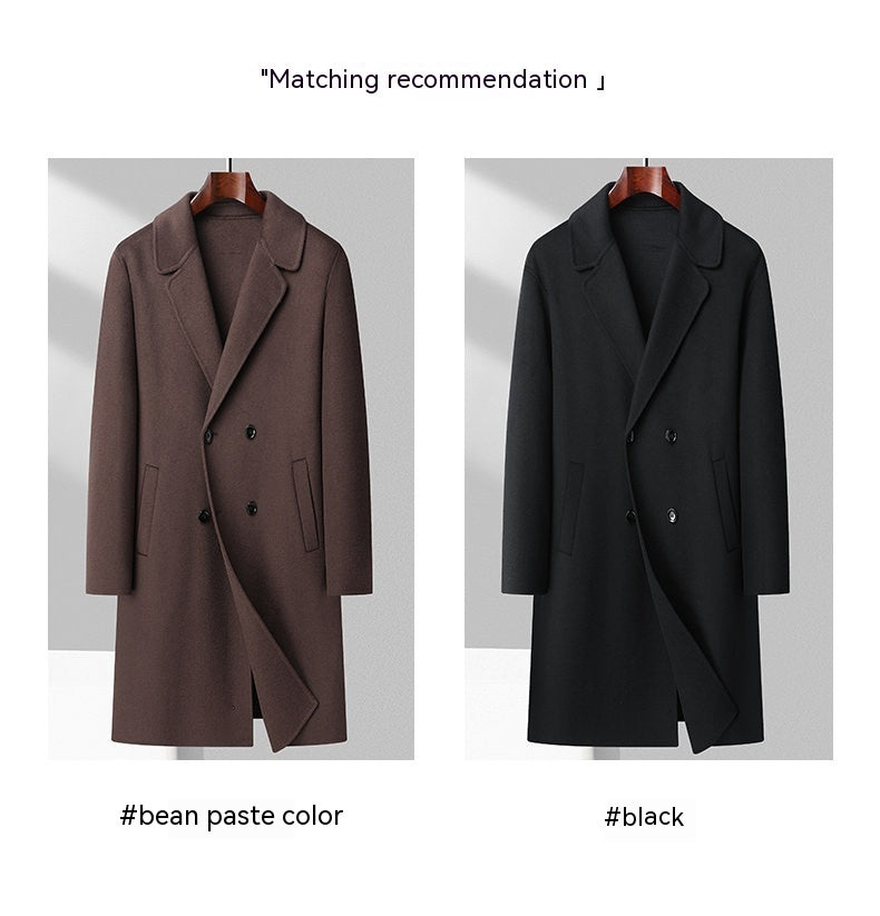 Winter Double-sided Woolen Coat Men's Mid-length Wool Casual Thickening Woolen Coat