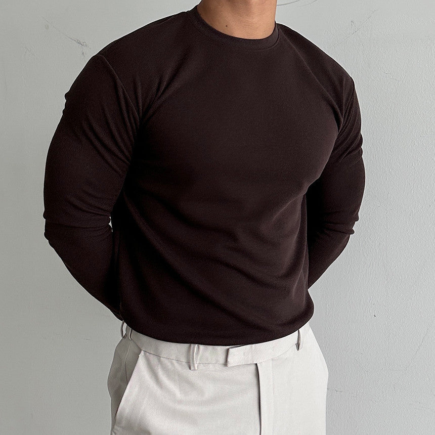 Camiseta interior de hombre engrosada de dralón para otoño e invierno