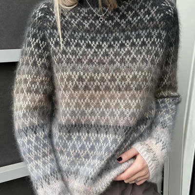 Women's Wish Hot Sale Round Neck Multicolor Loose Fashion Pullover Sweater