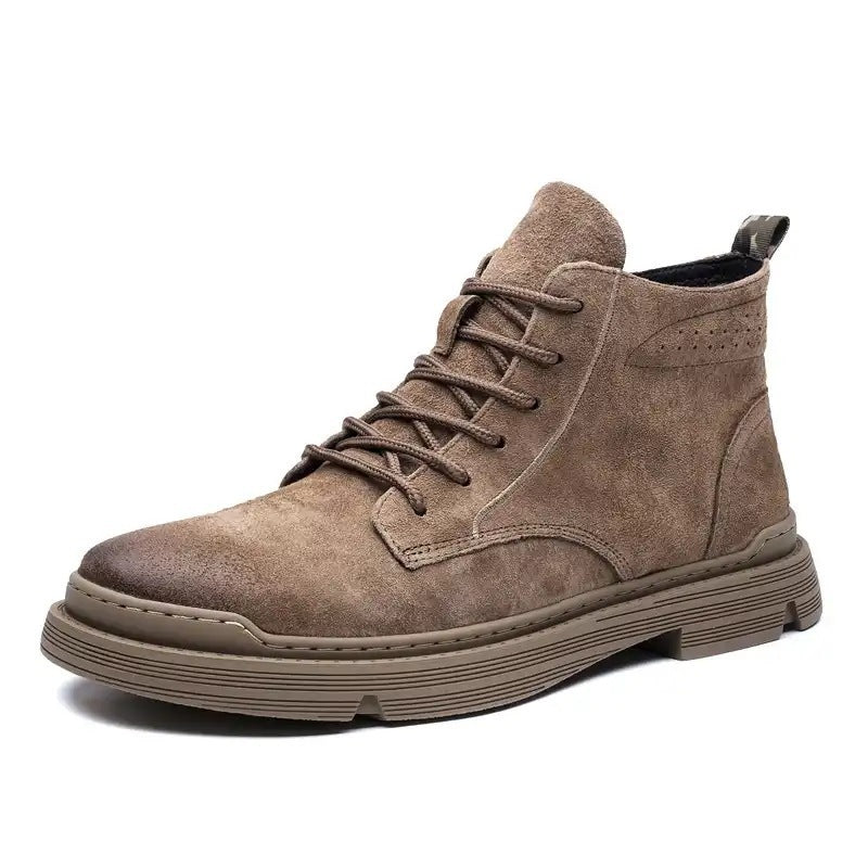 Botines Martin de tobillo con cordones y plataforma para hombre de otoño e invierno