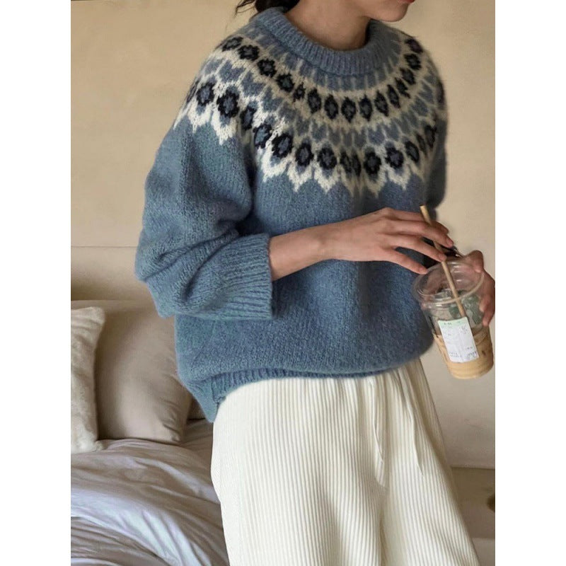 Ethnic Style Pullover Leisure All-matching Knitted Sweater