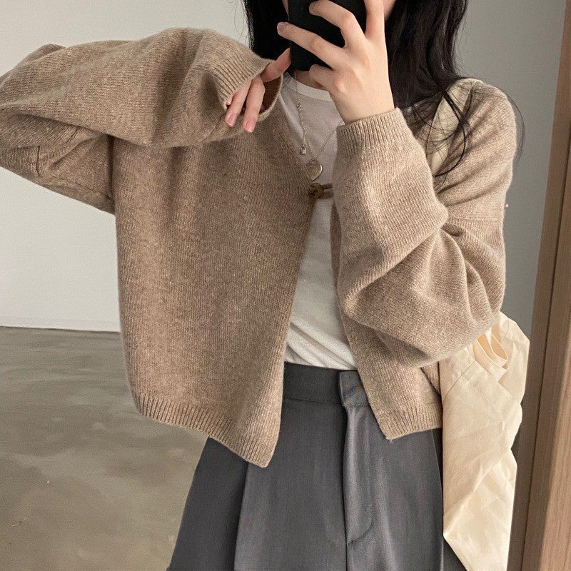 Casual All-match Knitted Cardigan Sweater