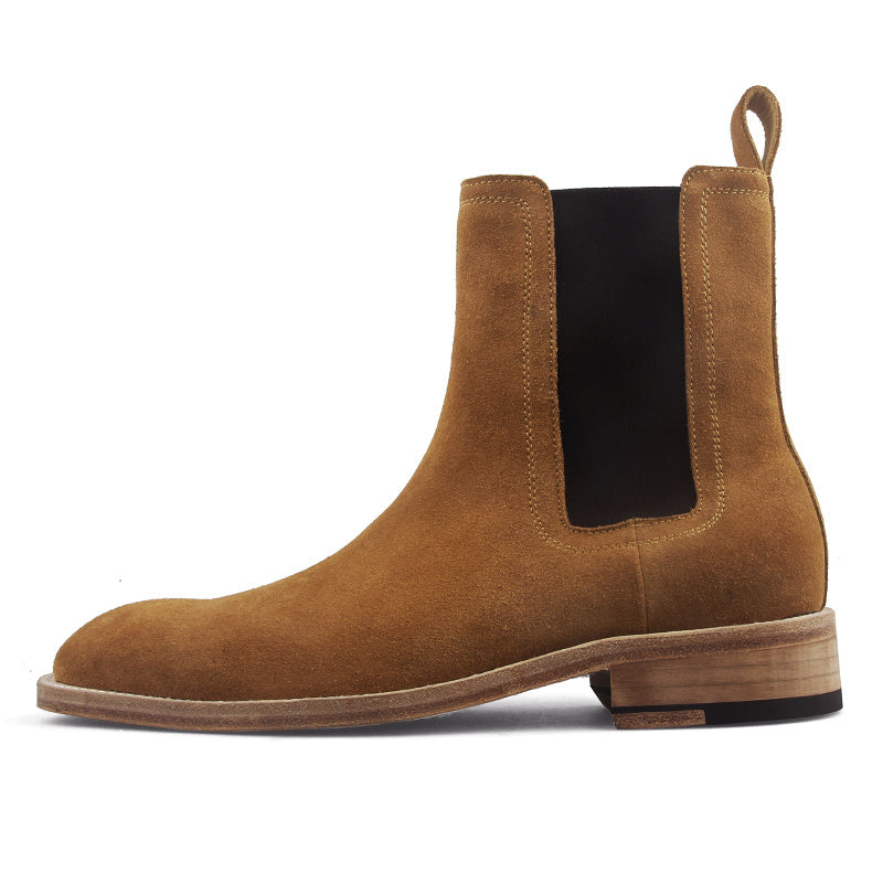 Botas hechas a mano de cuero genuino retro para hombre