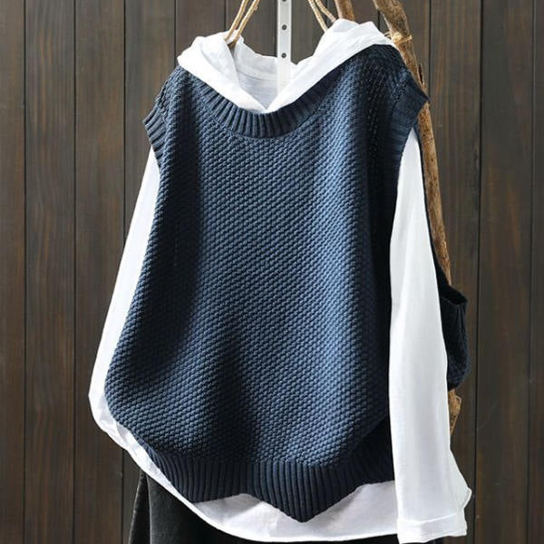 Autumn And Winter Sweater Vest Knitted Waistcoat Outer Wear Vest Coat