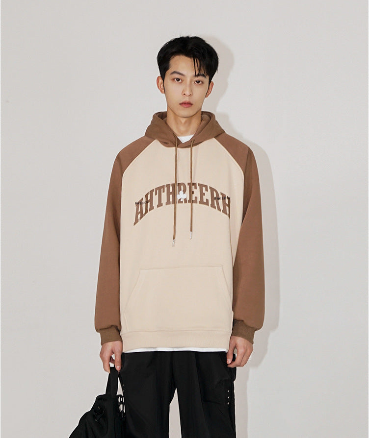 Men's Sweatshirt Vintage Letter Print Sports Hoodie