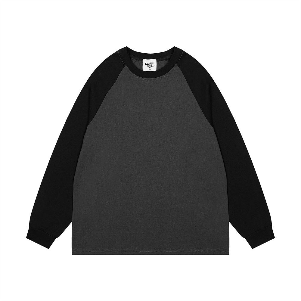 Contrast Color Raglan Long Sleeve Men's Sweater