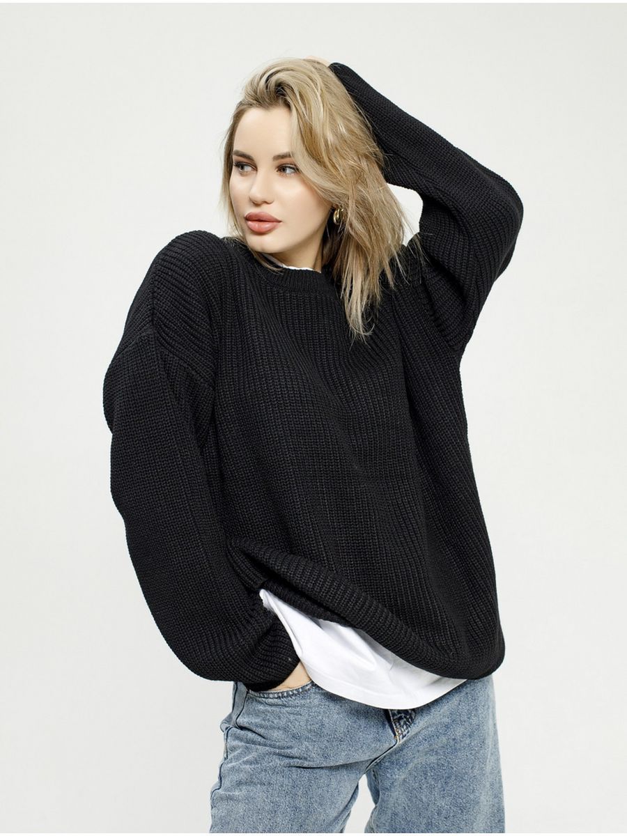 Women's Sweater Round Neck Pullover Loose-fitting Long Sleeves