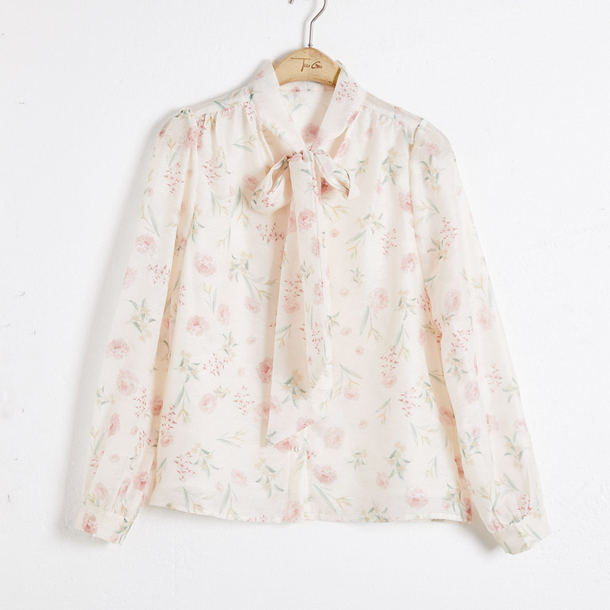 Blusa floral elegante retro de nicho tamaño único para mujer