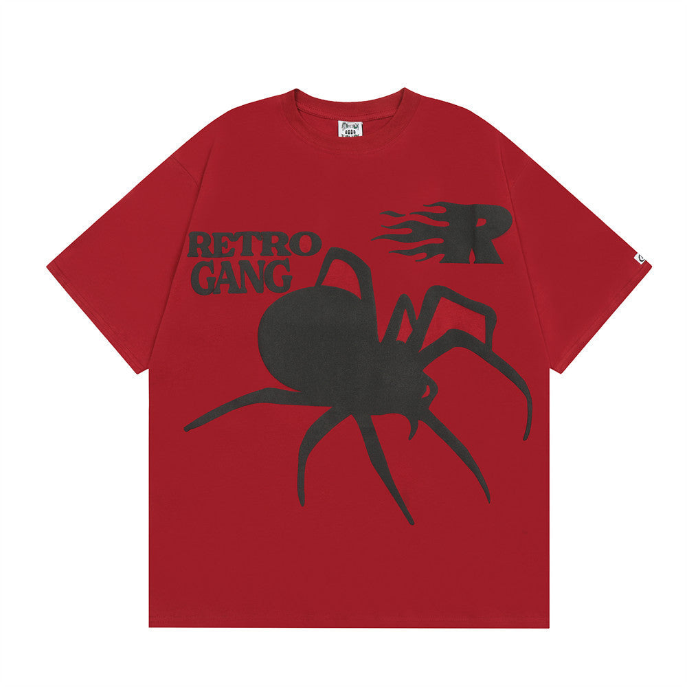 Polera de manga corta con estampado de araña