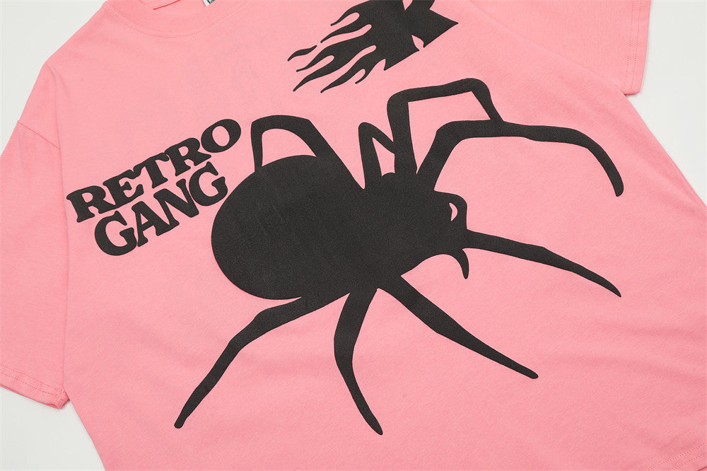 Polera de manga corta con estampado de araña