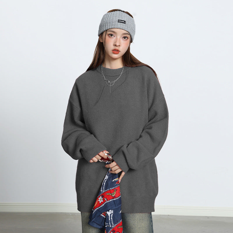 Autumn New Simple Loose Couple Sweater For Women