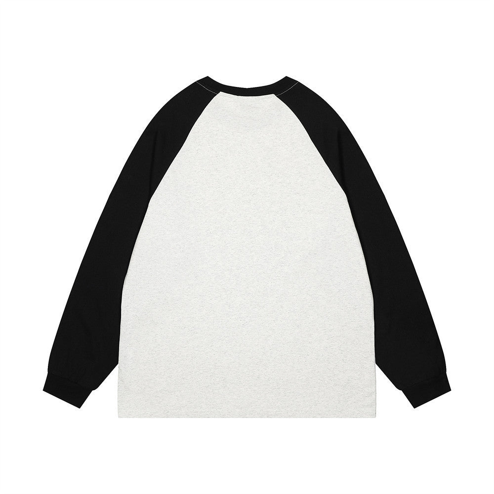 Contrast Color Raglan Long Sleeve Men's Sweater