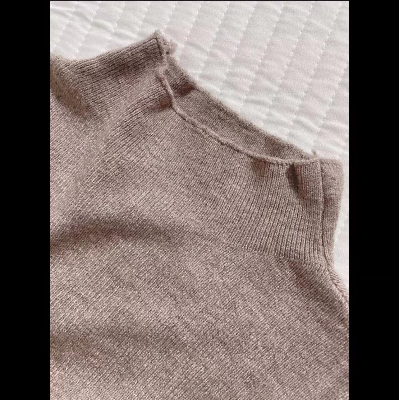 Camisa de cuello alto medio salvaje de otoño e invierno para mujer