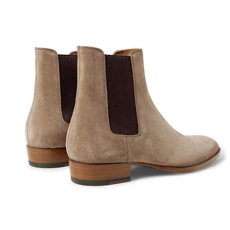 Botas Martin bajas de cuero nobuck con punta para hombre